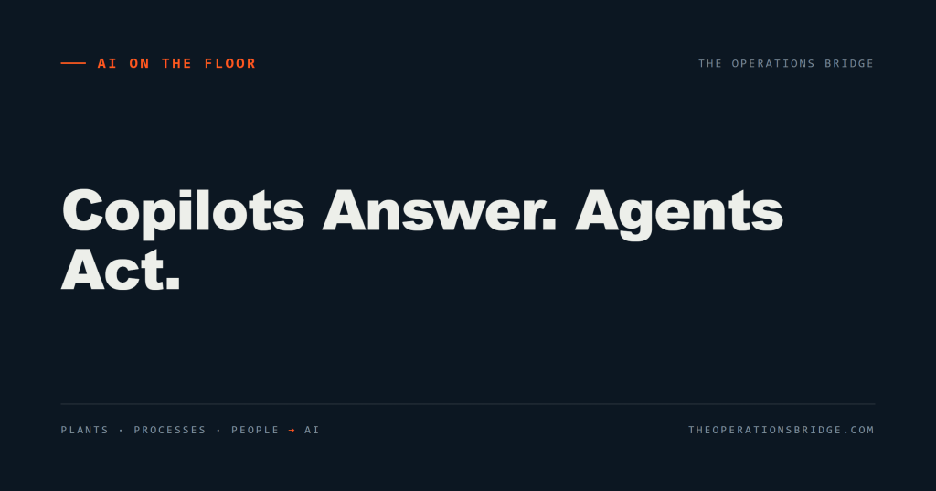 Copilots Answer. Agents Act.
