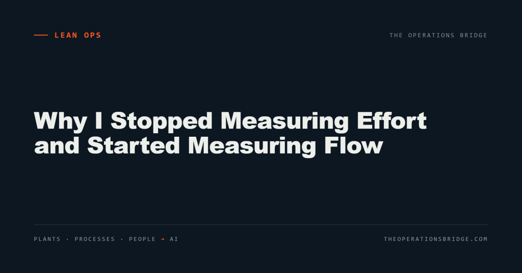 Why I Stopped Measuring Effort and Started Measuring Flow