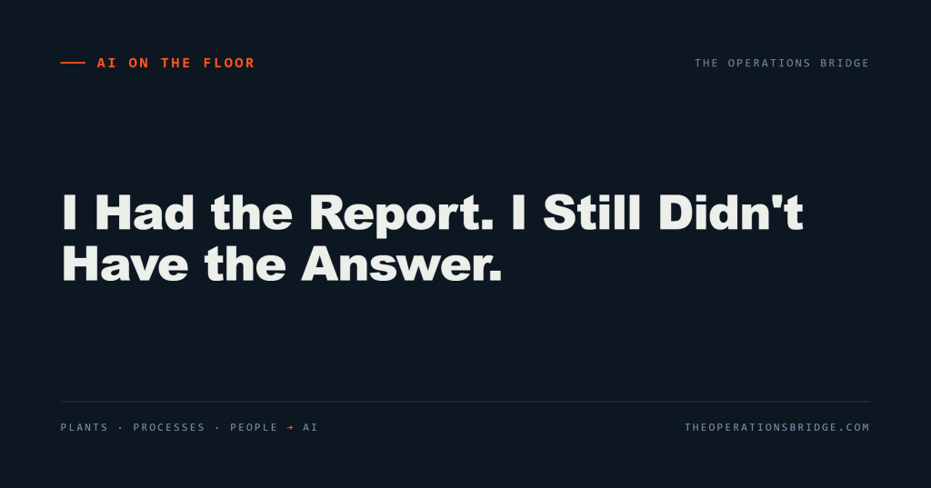 I Had the Report. I Still Didn’t Have the Answer.