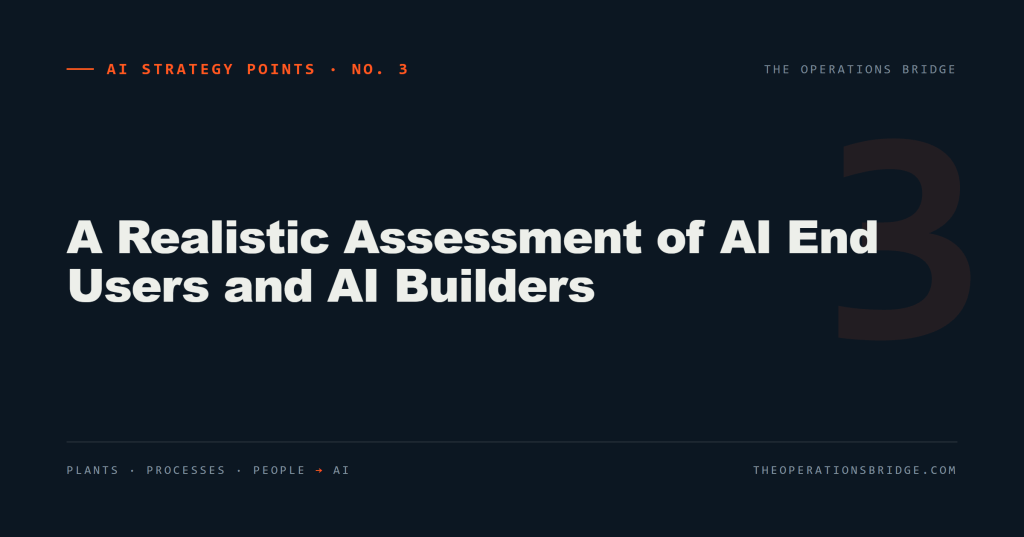 AI Strategy Points: A Realistic Assessment of AI End Users and AI Builders