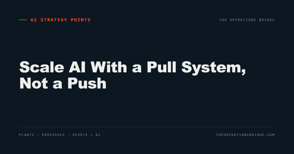 Scale AI With a Pull System, Not a Push