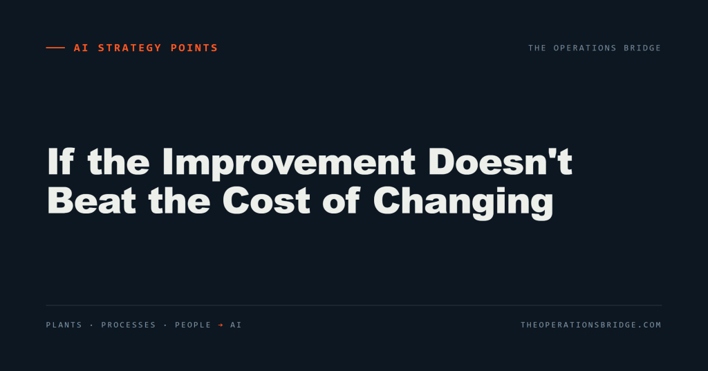 If the Improvement Doesn’t Beat the Cost of Changing, People Go Back